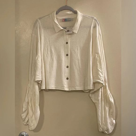 FP BEACH by FREE PEOPLE Juana Top in Ivory - Picture 2 of 8